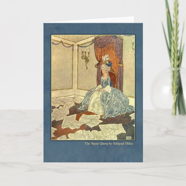 Tarjeta Ilustracion de Edmund Dulac de la reina de la (Anverso)
