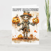 Ilustracion de espantapájaros de Halloween Super C