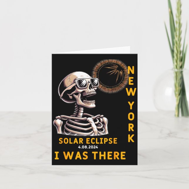 Tarjeta Ilustración de esqueleto de eclipse solar de York (Anverso)