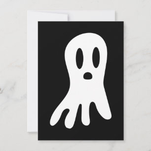 Tarjeta Ilustración de fantasmas góticos espeluznantes
