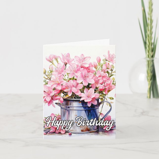 Tarjeta Ilustracion de flores Lily Springtime (Anverso)