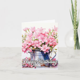 Tarjeta Ilustracion de flores Lily Springtime