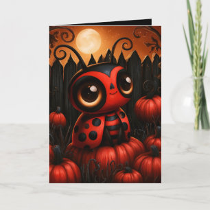Tarjeta Ilustración de Halloween de mariquita