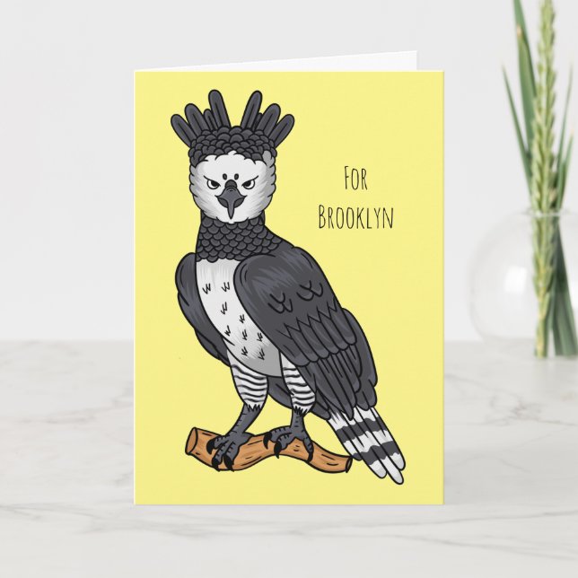 Tarjeta Ilustracion de Harpy Eagle personalizado (Anverso)