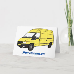 Tarjeta Ilustracion de la camioneta de entrega