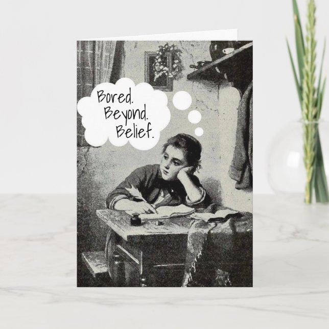 Tarjeta Ilustracion de la época divertida que te extraño (Anverso)