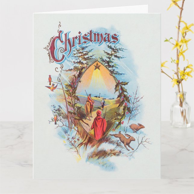 Tarjeta Ilustracion de la festividad bíblica mágica (flor amarilla)