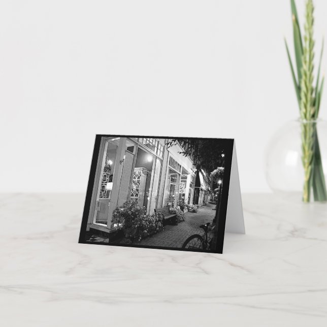 Tarjeta ilustracion de la foto de la calle principal (Anverso)