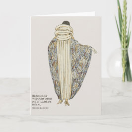Tarjeta Ilustracion de moda francés Art Nouveau Art Deco
