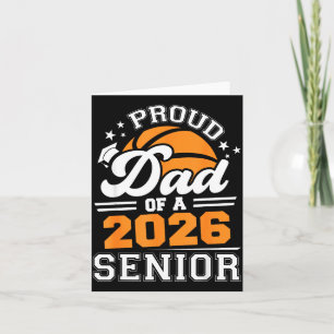 Tarjeta Ilustración de Papá Orgulloso Baloncesto Senior 20
