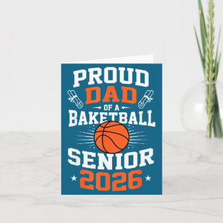 Tarjeta Ilustración de Papá Orgulloso Baloncesto Senior 20