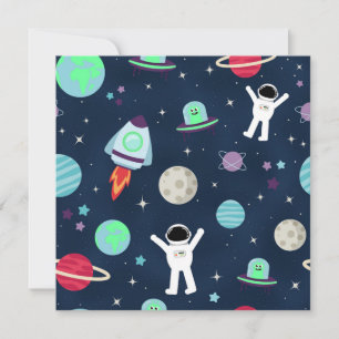 Tarjeta Ilustración de patrón espacial
