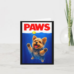 Tarjeta Ilustración de perro Yorkshire Terrier de Novelty