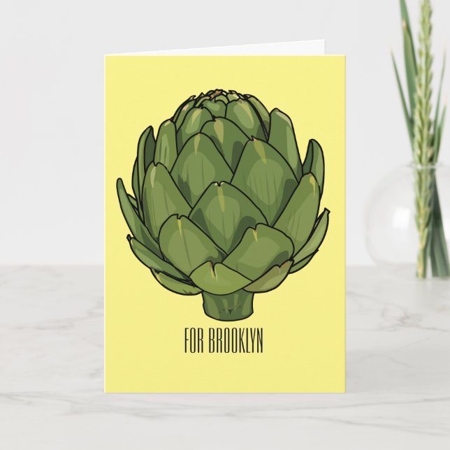 Tarjeta Ilustracion de personalizado Artichoke (Anverso)