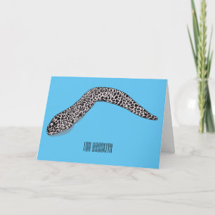 Tarjeta Ilustracion de personalizado de anguila moray loca