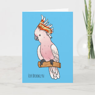 Tarjeta Ilustracion de personalizado de aves de la cacatúa