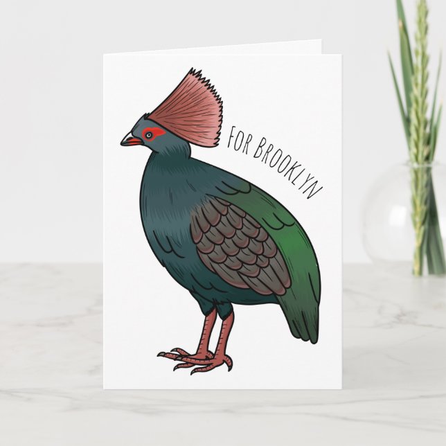 Tarjeta Ilustracion de personalizado de aves perdigianas e (Anverso)