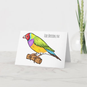 Tarjeta Ilustracion de personalizado de aves silvestres de
