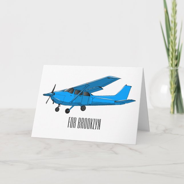 Tarjeta Ilustracion de personalizado de aviones (Anverso)