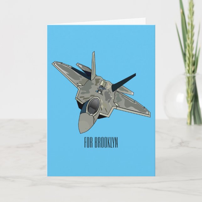 Tarjeta Ilustracion de personalizado de aviones de combate (Anverso)