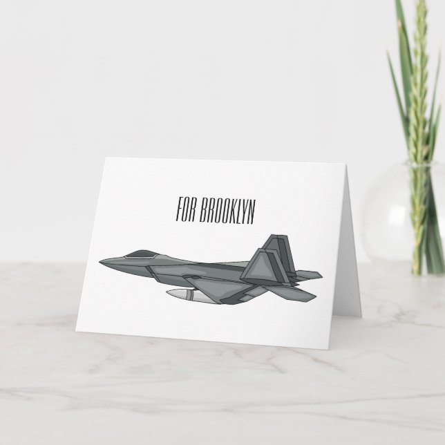 Tarjeta Ilustracion de personalizado de aviones de combate (Anverso)