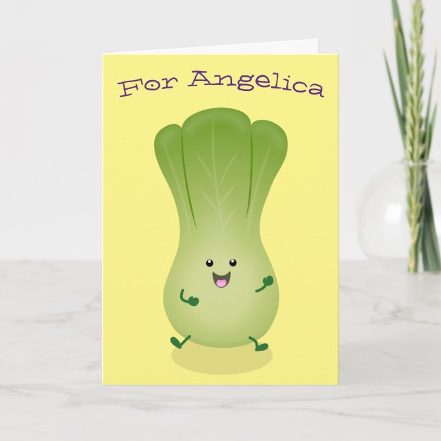 Tarjeta Ilustracion de personalizado de bebé choy (Anverso)