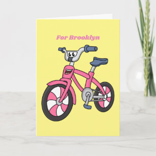 Tarjeta Ilustracion de personalizado de bicicleta de niños