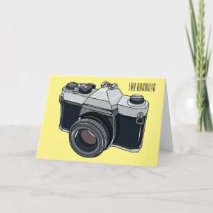 Tarjeta Ilustracion de personalizado de cámara de cine
