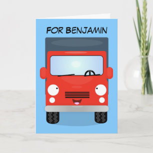 Tarjeta Ilustracion de personalizado de camión de kawaii r