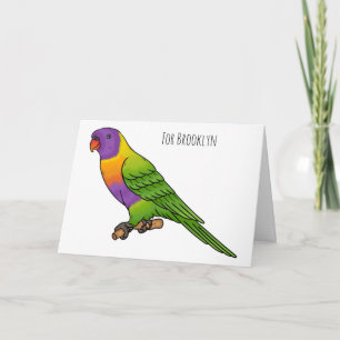 Tarjeta Ilustracion de personalizado de cocodrilo arcoiris