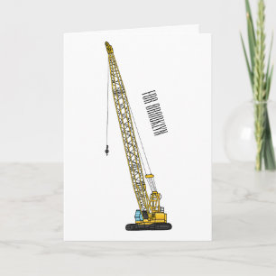 Tarjeta Ilustracion de personalizado de excavadora Draglin