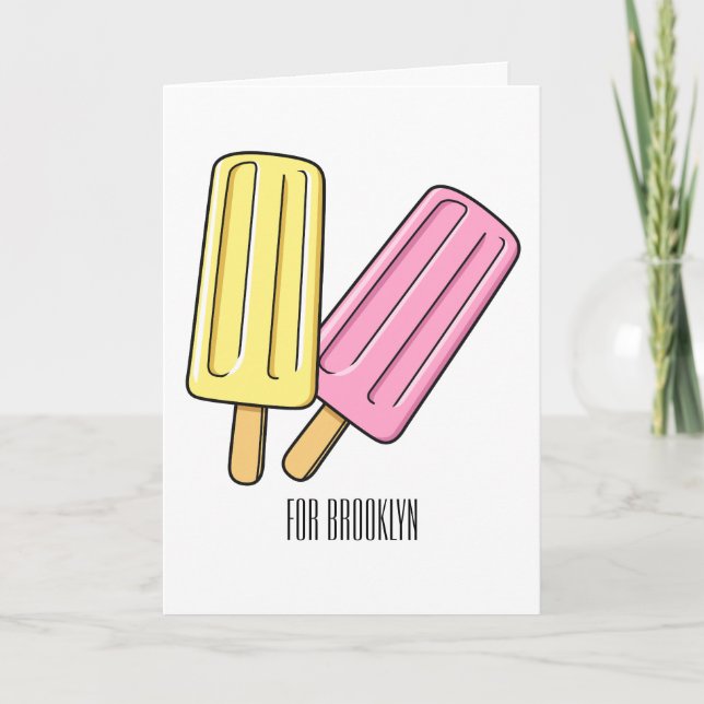 Tarjeta Ilustracion de personalizado de hielo (Anverso)