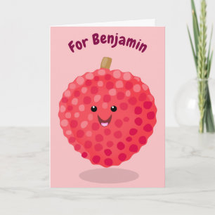Tarjeta Ilustracion de personalizado de linché rosado
