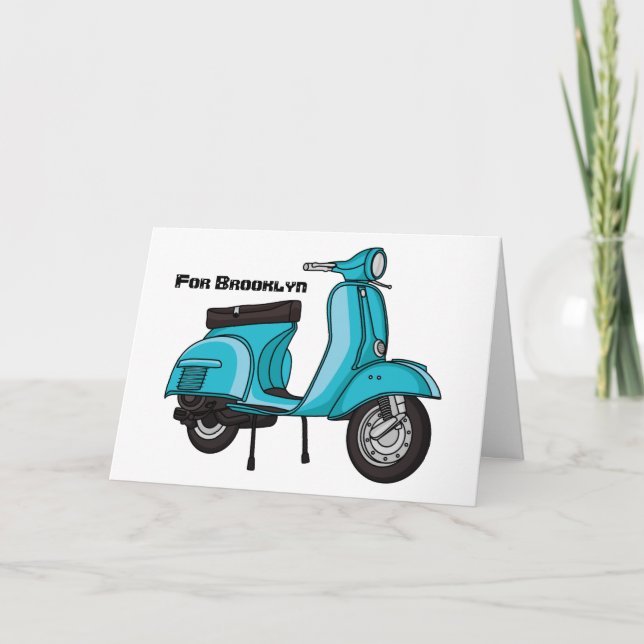 Tarjeta Ilustracion de personalizado de motocicletas con c (Anverso)