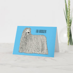 Tarjeta Ilustracion de personalizado de perro de Komondor