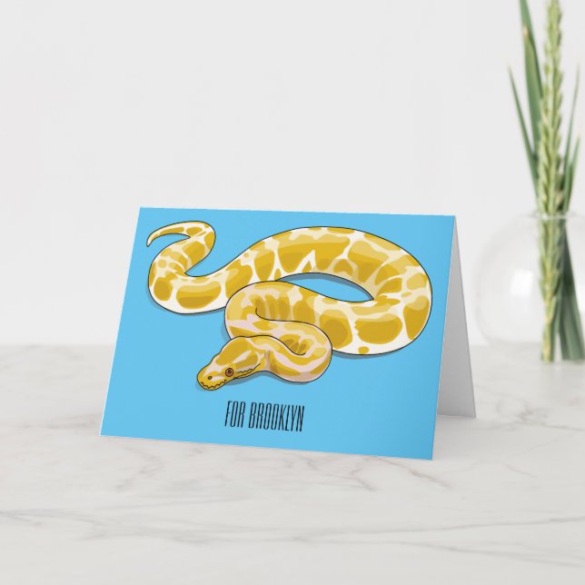 Tarjeta Ilustracion de personalizado de pitón birmano (Anverso)