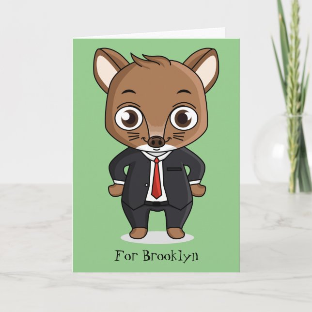 Tarjeta Ilustracion de personalizado de rata (Anverso)