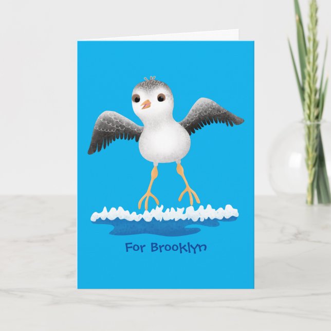 Tarjeta Ilustracion de personalizado de sandpier de bebé (Anverso)