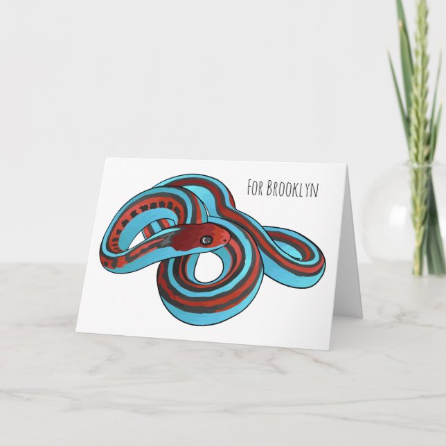 Tarjeta Ilustracion de personalizado de serpiente de San F (Anverso)