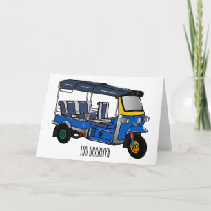 Tarjeta Ilustracion de personalizado tuk tuk