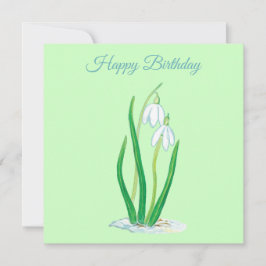 Tarjeta Ilustracion de Snowdrop (Galanthus)