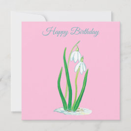 Tarjeta Ilustracion de Snowdrop (Galanthus)