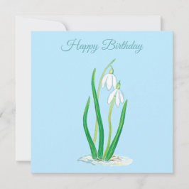 Tarjeta Ilustracion de Snowdrop (Galanthus)