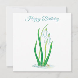 Tarjeta Ilustracion de Snowdrop (Galanthus)