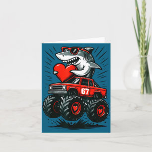 Tarjeta Ilustración de tiburones del Día de San Valentín 6