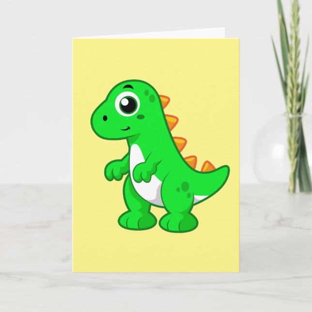 Tarjeta Ilustracion De Tirano Rex. (Anverso)