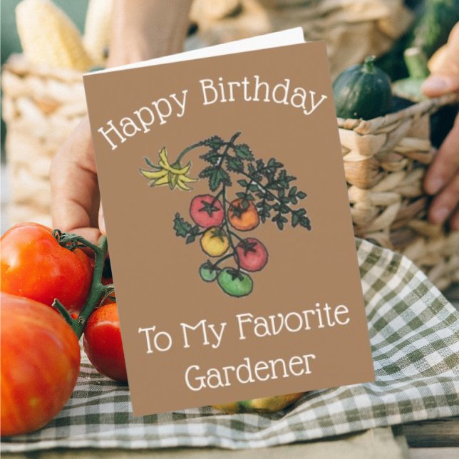 Tarjeta Ilustracion de tomate Graciosa oferta de jardinerí (Subido por el creador)