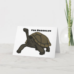 Tarjeta Ilustracion de tortugas terrestres de Galápagos