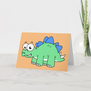 Tarjeta Ilustracion De Un Estegosaurio. 2