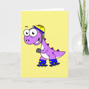 Tarjeta Ilustracion De Un Rex Tirrannosaurus.
